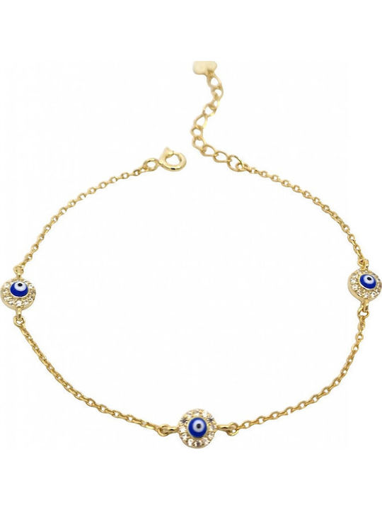 Slevori Women's Bracelet with design Eye made of Silver