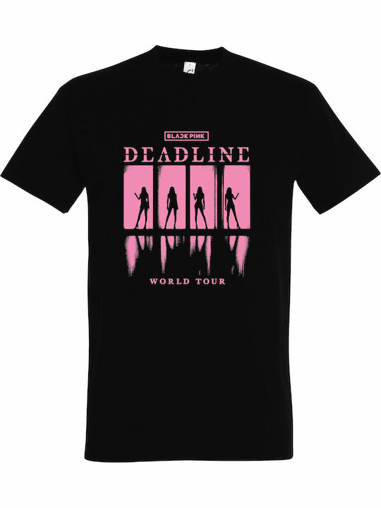 Tricou Unisex Blackpink Deadline Tour Kpop Negru