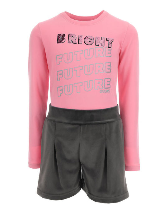 Kinder-Set mit Shorts Sommer 2Stück Pink-anthracite Bright Future