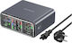 4Smarts Βάση Φόρτισης GaN με Θύρα USB-A και 5 Θύρες USB-C 140W Power Delivery / Quick Charge 3.0 / Quick Charge 4+ σε Γκρι χρώμα (540360)