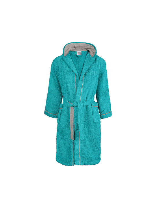 Beauty Home Kids Hooded Bathrobe Petrol
