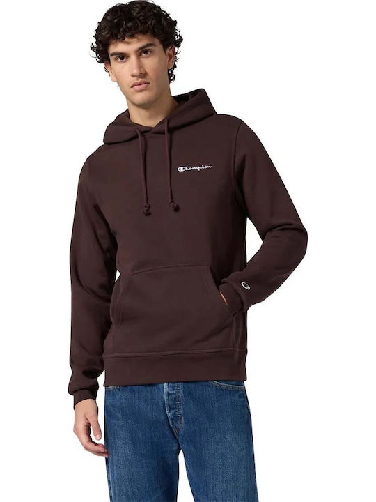 Sweatshirt Φούτερ με Κουκούλα Καφέ