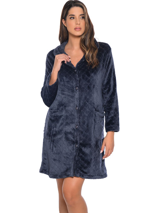 Clio Lingerie Winter Damen Robe Blue