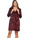 Clio Lingerie Winter Damen Robe Burgundy