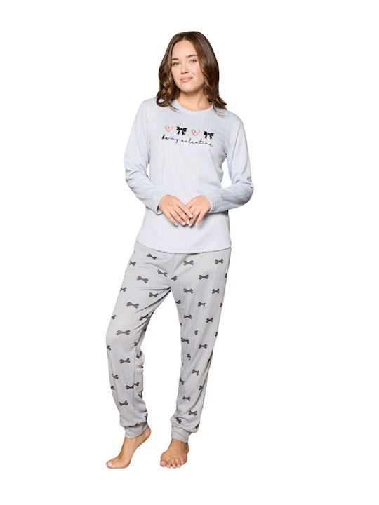 Modalove Set Pijamale pentru Femei Light Grey