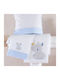 Rythmos Blanket Cot Rino Waffle Light Blue 120x150cm