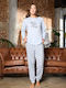 Modalove Set Pijamale pentru Femei Light Blue