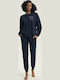 Henderson Winter Damen Pyjama-Set Blau