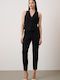 Women's High-waisted Fabric Trousers Slim Fit Black