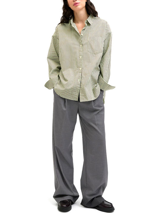 Jack & Jones Women's High Waist Fabric Palazzo Pants Wide Anthracite