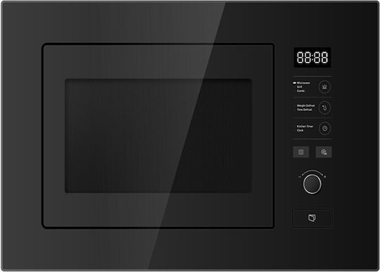 Davoline MWG 8207 BL Built-in Microwave Oven with Grill 20lt Black