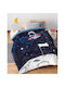 Kentia Kids Duvet Cover Double Sided Single with Hollowfiber Filling Sirius Blue-white 160x220cm