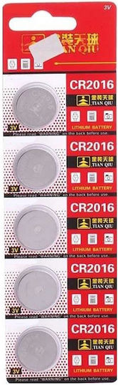 Batterien Lithium für Uhren CR2016 3V 5Stück