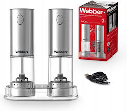 Webber Σετ Ηλεκτρικοί Μύλοι Μπαχαρικών Webber Σετ Ηλεκτρικοί Μύλοι Μπαχαρικών