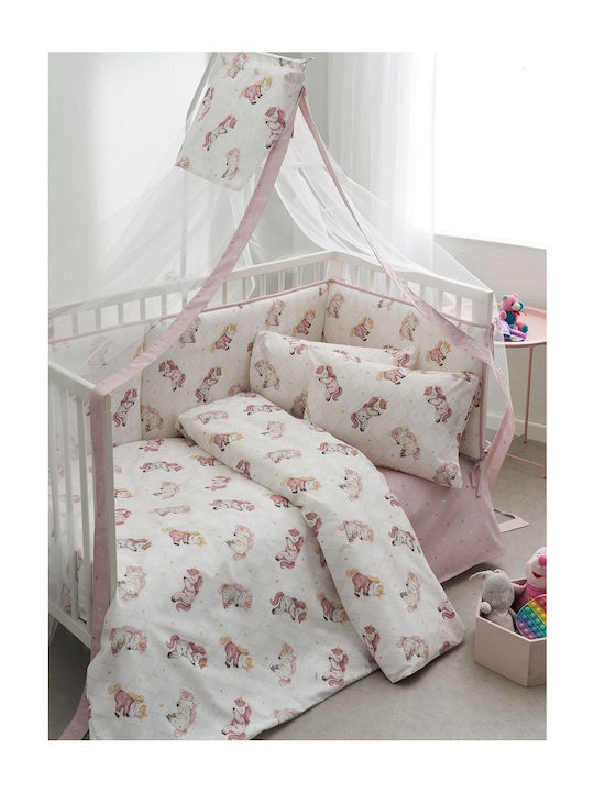 Vesta Home Βρεφικό Κουβερλί Βαμβακερό Ροζ 120x160cm