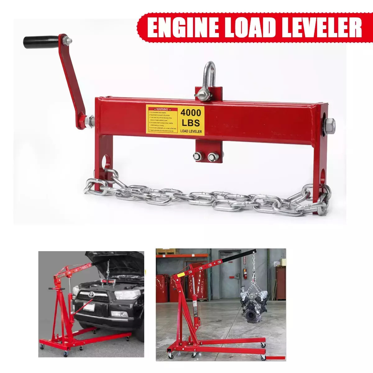 Engine Lifting Hoist Leveler Heavy-duty Steel Construction Load ...