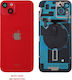 Iphone 14 Plus Battery Cover + Camera Lens + Metal Plaid + Flashlight + Charging Flex + Nfc Red