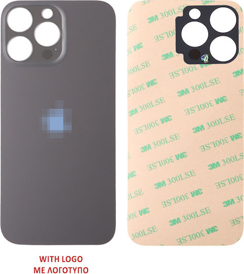 Iphone 16 Pro Battery Cover + Waterproofing Adhesive Tape Titanium Black