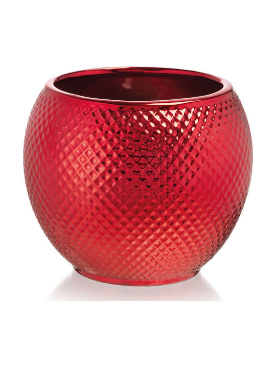 Fankon Flowers Planter Ceramic Red 16x16x13.5cm.
