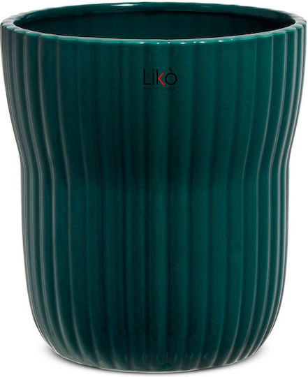 Fankon Flowers Κασπώ Κεραμικό Μπλε 13x14.5εκ.