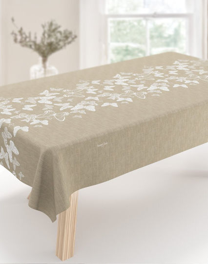 Saint Clair Τραπεζομάντηλο Αλέκιαστο Natural 145x260εκ.
