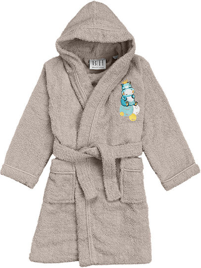 Beauty Home Kids Hooded Bathrobe Grey