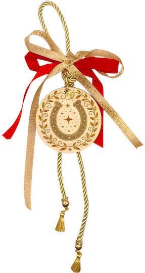Strawberry 3D Handmade Hanging Lucky Charm Horseshoe made of Wood 2026 8x8cm 1pcs
