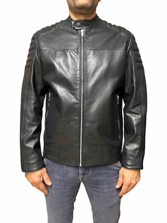 Leather Jacket Biker Black