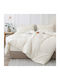 Saray Home Duvet Cover Set Queen with 2 Pillowcases 220x240 Ivory Coast