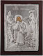 Saint Icon Prophet Elias 24x19 Made of Noble Metals Covered with 925 Silver Does Not Lose Shine