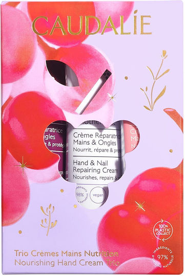 Caudalie Nourishing Hand Trio Travel Set for Moisturizing 3pcs