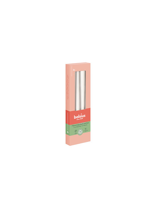 Bolsius Διακοσμητικό Κερί Cloudy Κηροπηγίου Λευκό 286gr 4τμχ