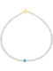 Margaritari Gold Plated Silver Anklet Green