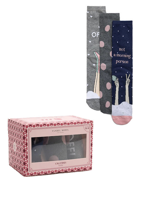Ysabel Mora Damen Socken Mehrfarbig 3Pack