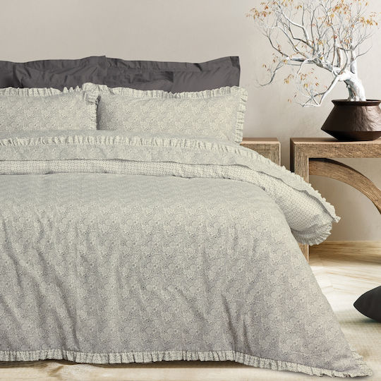 Das Home Сет Чаршафи 240x260см. 3180 Beige, Black 4бр