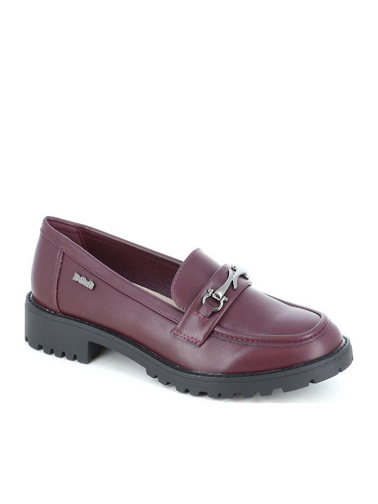 B-Soft Women's Loafers in Burgundy Color