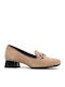 Δερμάτινα Γυναικεία Loafers σε Μπεζ Χρώμα