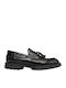 Δερμάτινα Γυναικεία Loafers σε Μαύρο Χρώμα