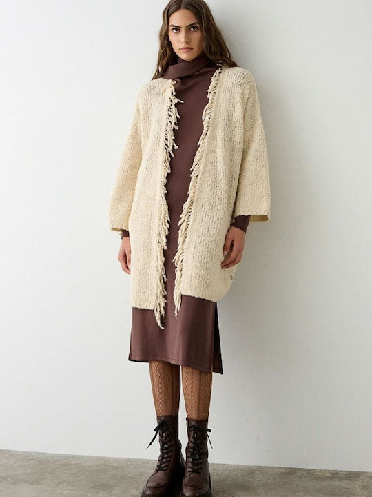 Long Women's Cardigan Ivory