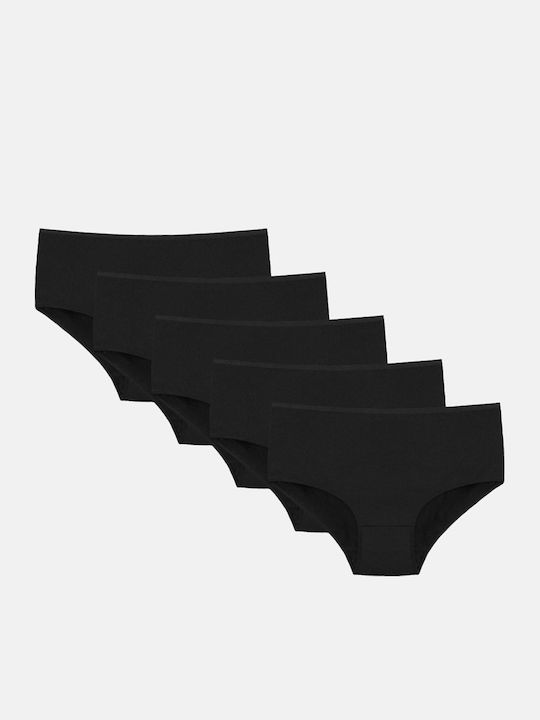 Βαμβακερά Γυναικεία Slip MultiPack Μαύρο