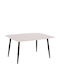 Rav Masă Sala de mese Marble White, Black 140x80x75buc