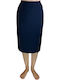 Crepe Maxi Skirt Black - Blue