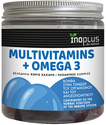 Ino Plus Multivitamins + Omega 3 Multivitamin for Energy & Immune System Boost Gooseberry 60 jelly beans