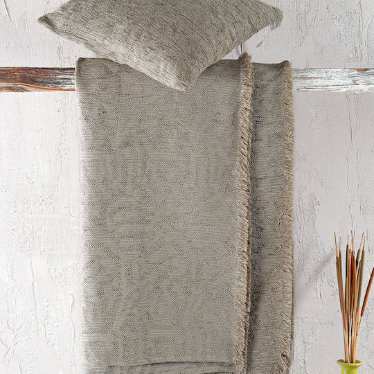 Rythmos Melie Ριχτάρι Τριθέσιου Καναπέ Chenille 180x280εκ. Μπεζ