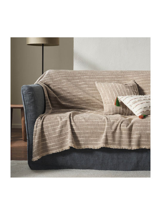 Gofis Home Beige Sofa Throw Jacquard 180x250cm