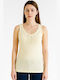 Women's Sleeveless T-Shirt Beige