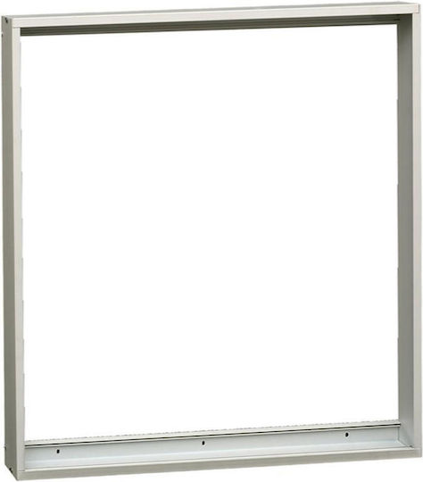 Πλαισιο Εξωτερικης Τοποθετησης 600x600x65 Πανελ Αλουμινιου Λευκο Universe 1-u016261