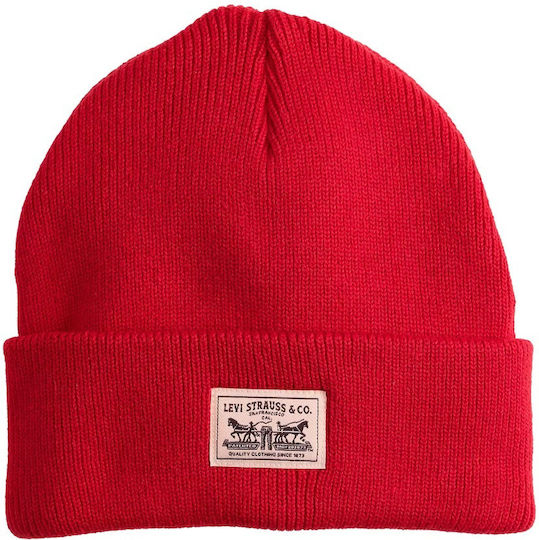 Beanie Männer Beanie Gestrickt in Rot Farbe