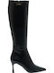 Leder Damenstiefel Schwarz