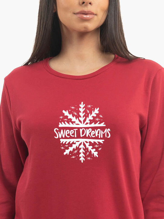 A.A UNDERWEAR Winter Women's Pyjama Set Burgundy